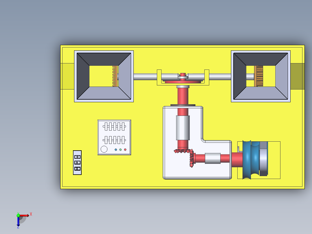 Vegetable Cutter蔬菜切割机3D数模图纸 Solidworks设计俯视图