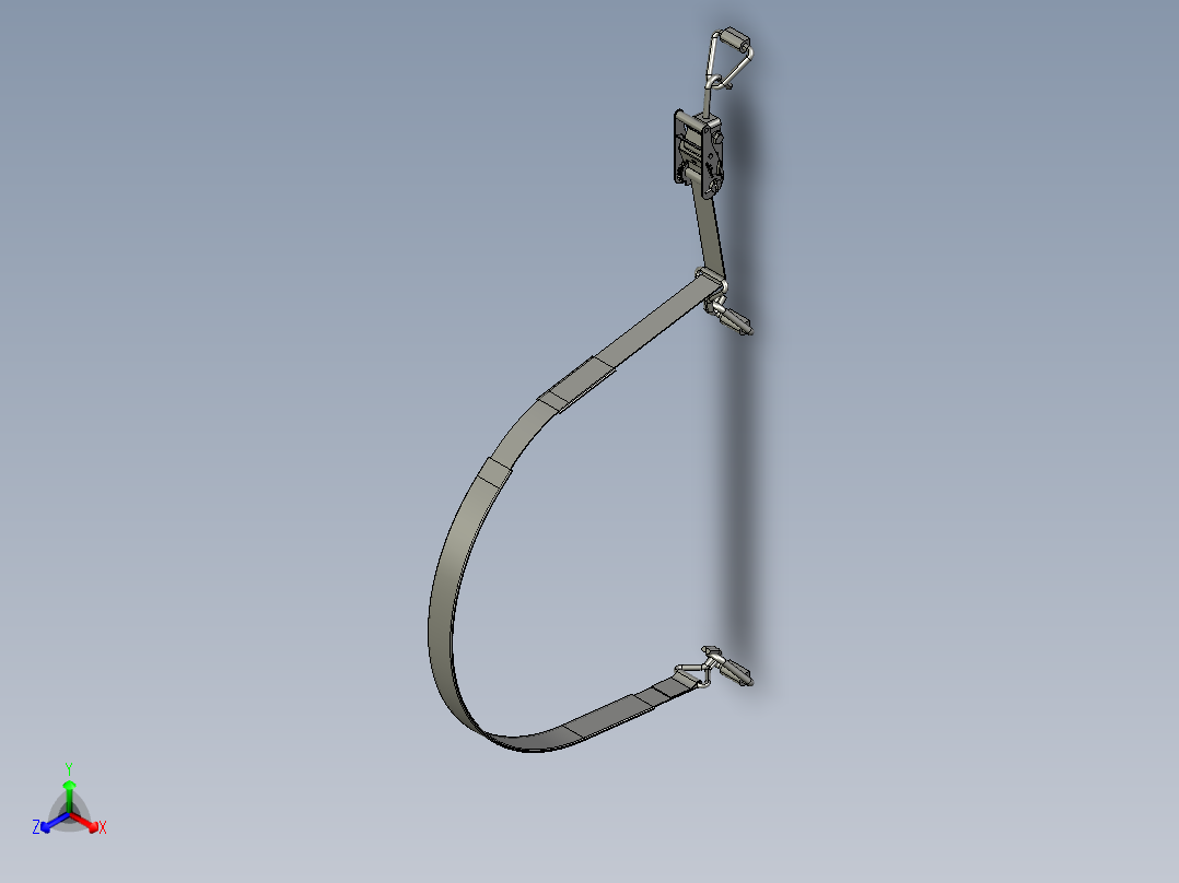 带棘轮张紧器的皮带正等轴测图