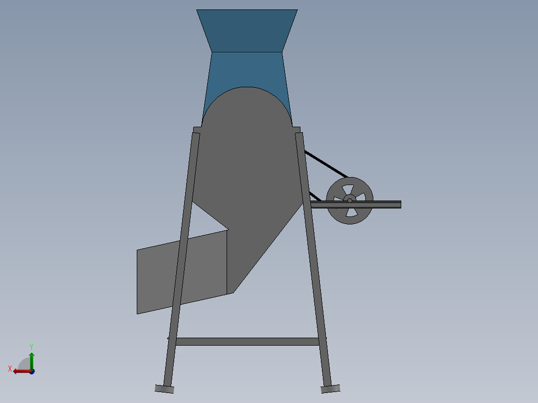 脱壳机模型图后视图
