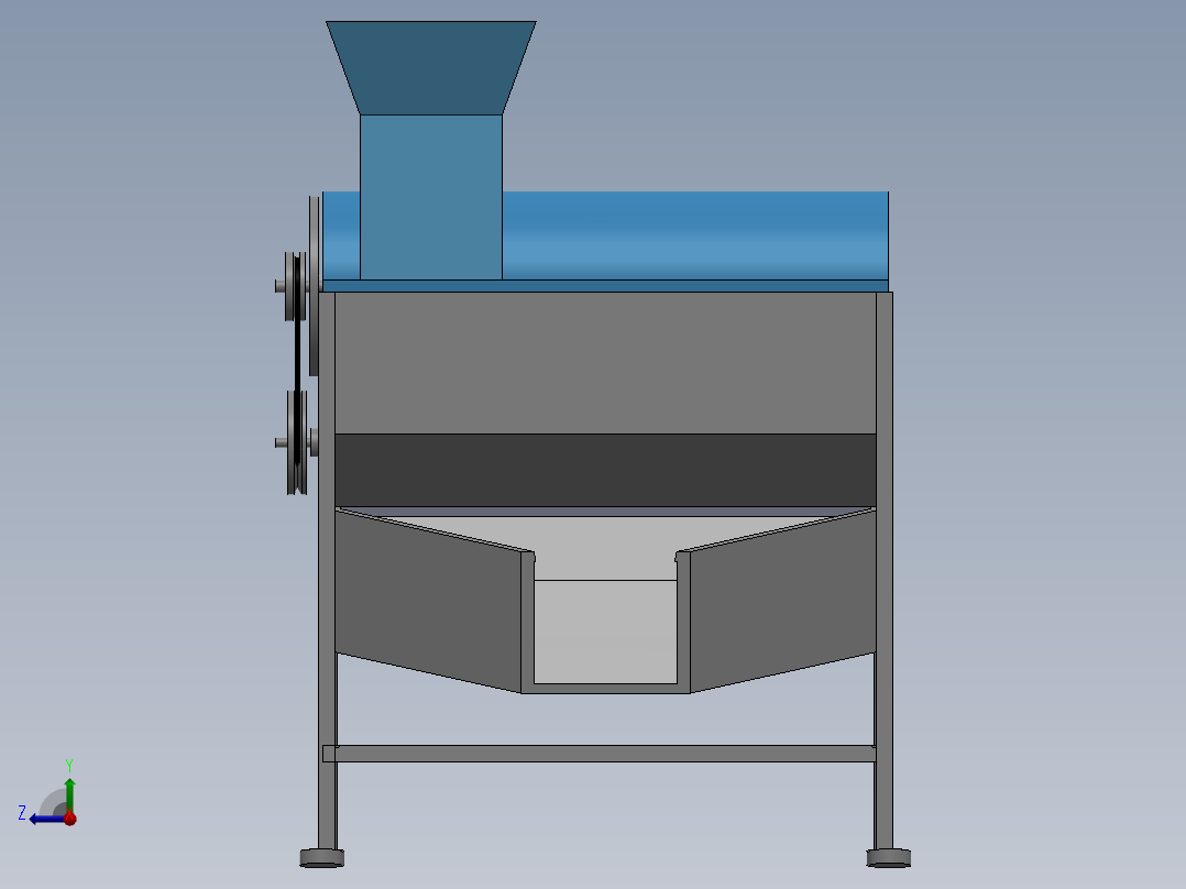 脱壳机模型图右视图