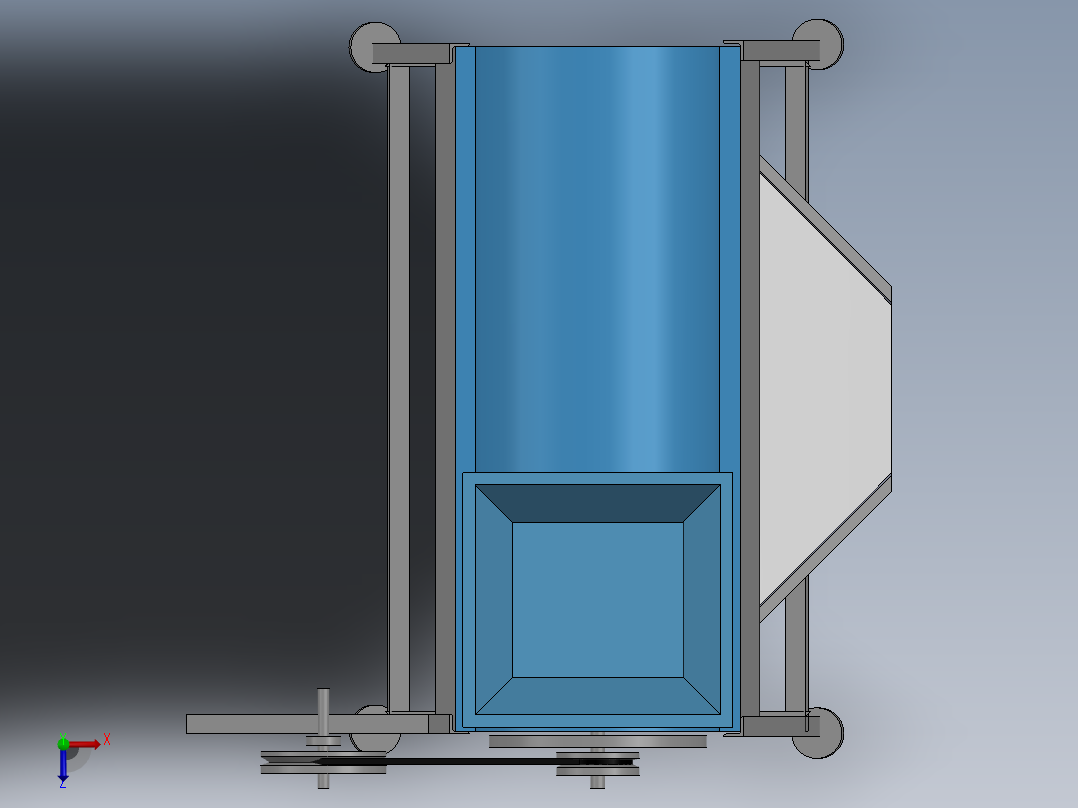 脱壳机模型图俯视图