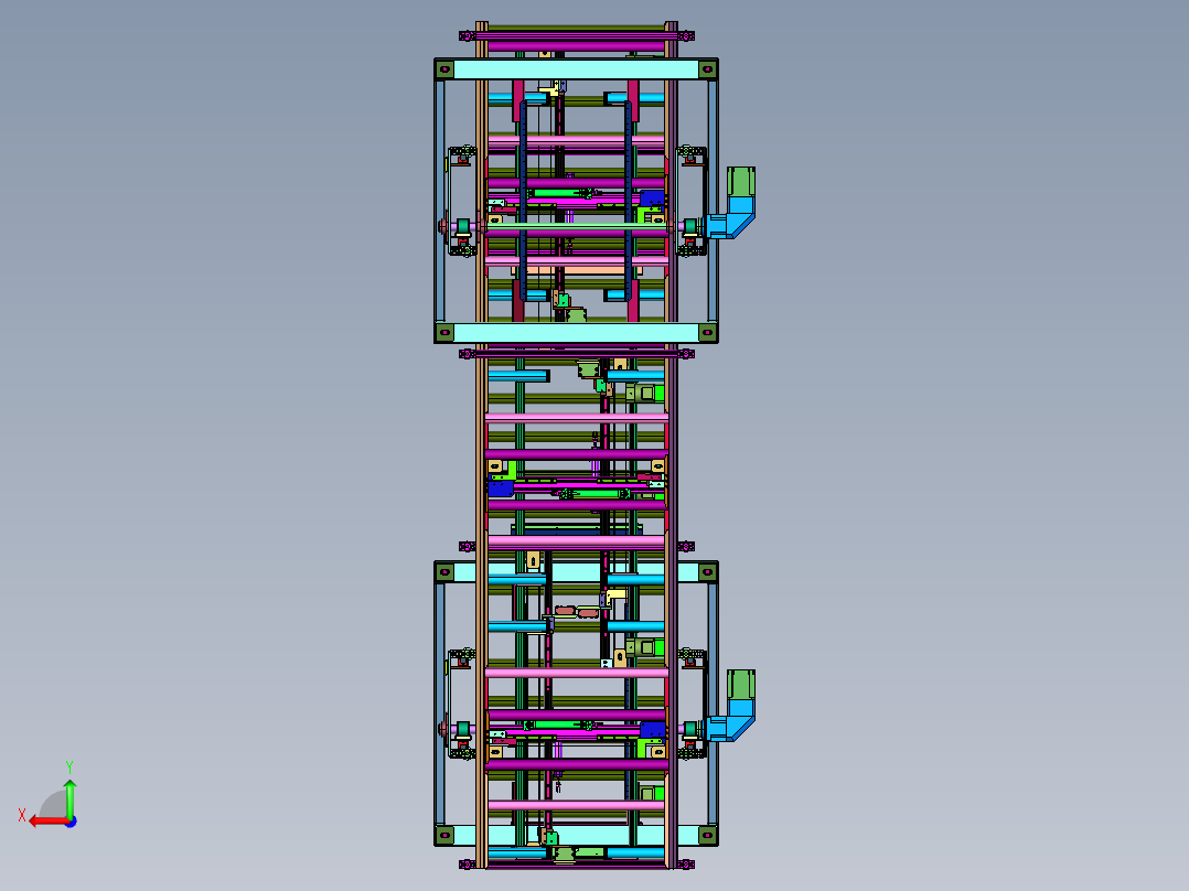 小型家电瓦楞纸盒堆垛解垛线后视图