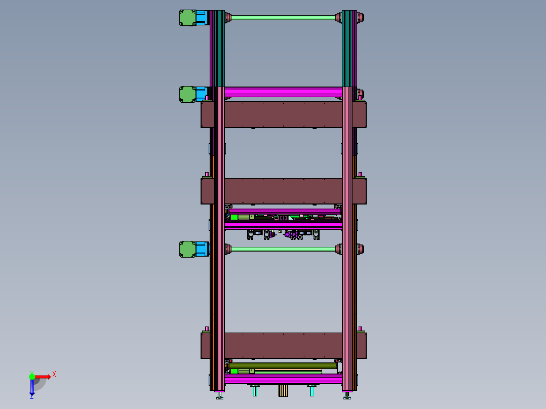小型家电瓦楞纸盒堆垛解垛线俯视图