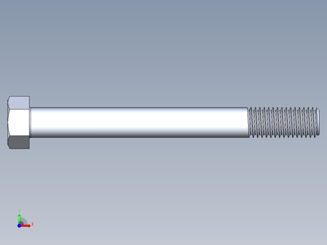UNC 六角螺栓-Hex Bolt 0.625-11 x 6前视图