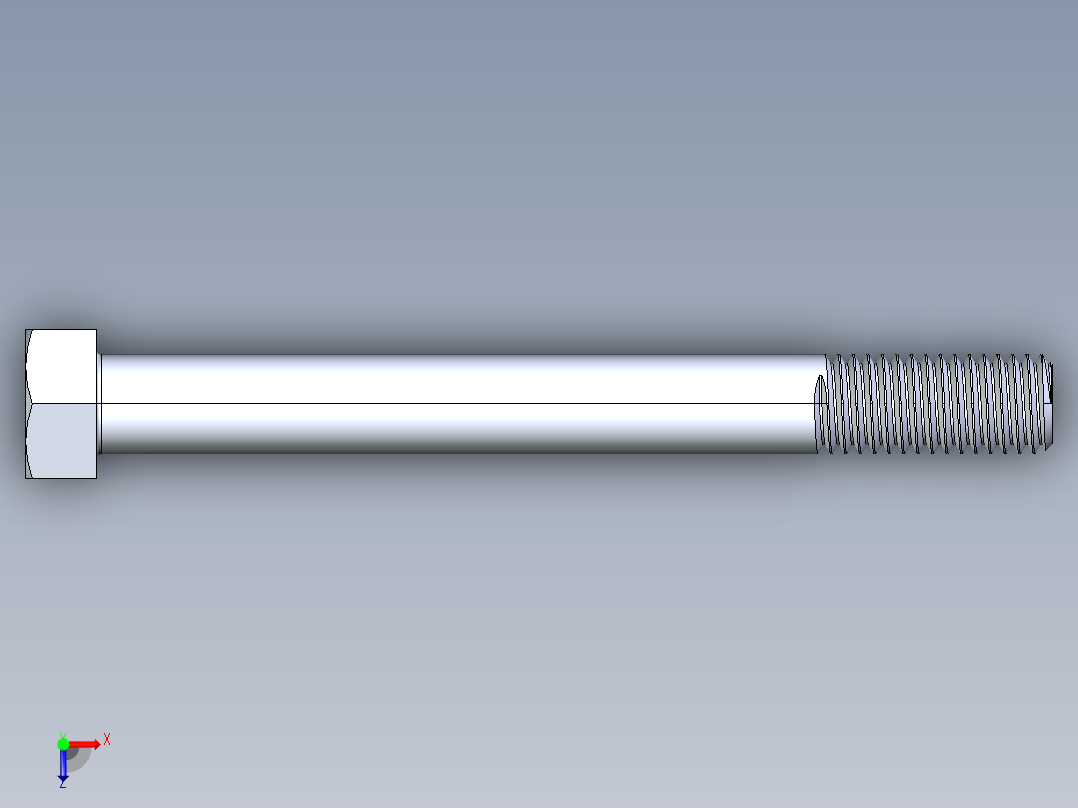 UNC 六角螺栓-Hex Bolt 0.625-11 x 6俯视图