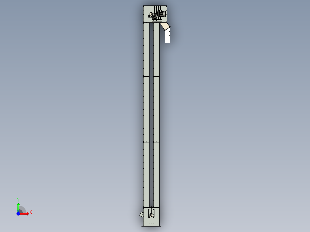 用于坚果、颗粒等的斗式提升机--stp前视图
