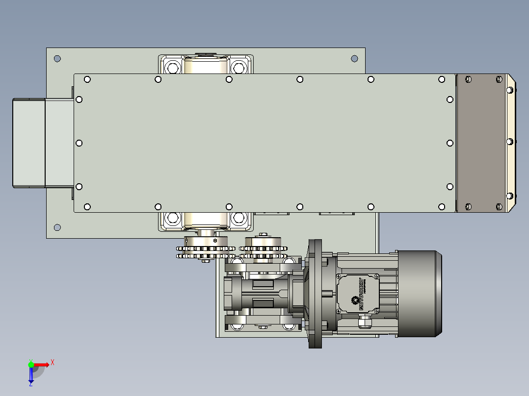 用于坚果、颗粒等的斗式提升机--stp俯视图