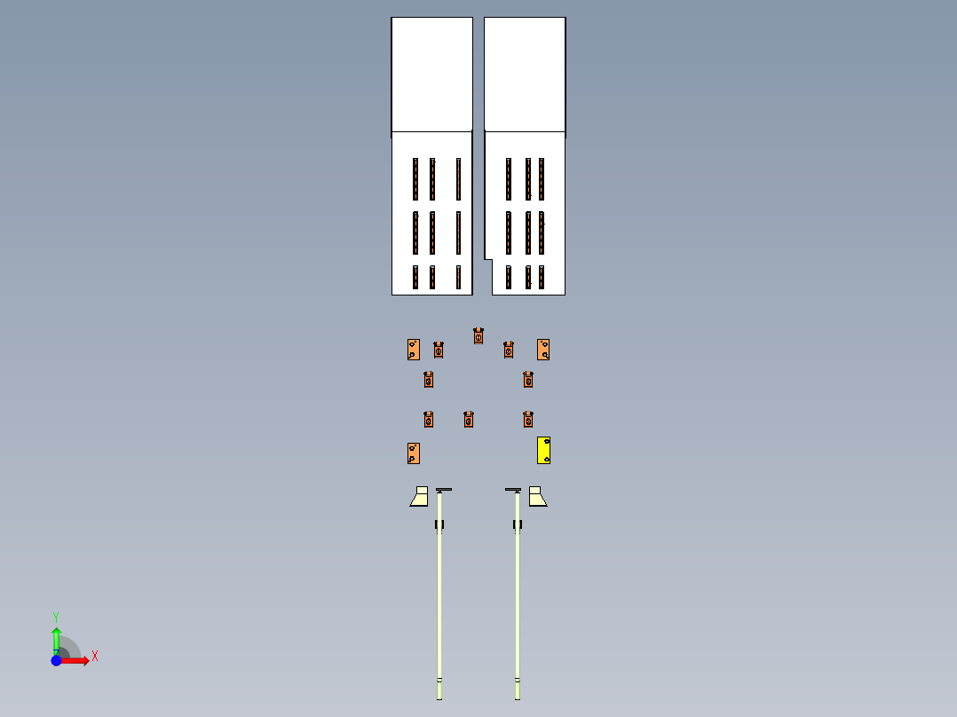 冲压模具设计用送料组件前视图