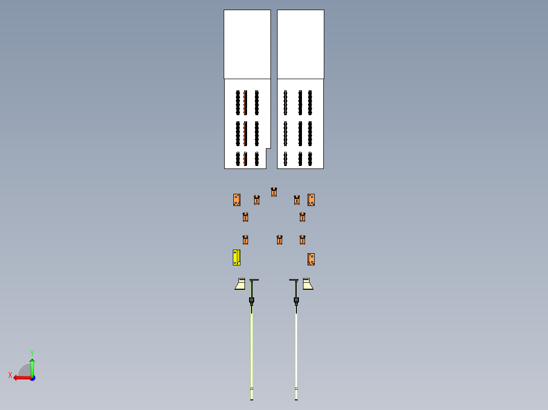 冲压模具设计用送料组件后视图
