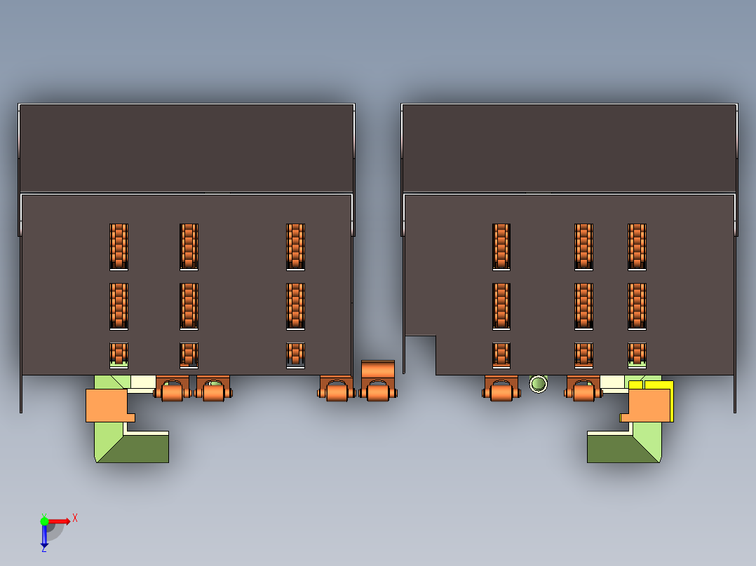 冲压模具设计用送料组件俯视图