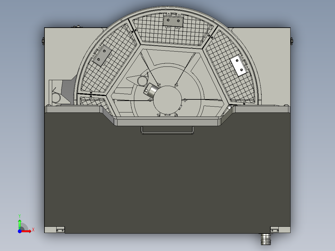 转笼式清洗烘干机前视图