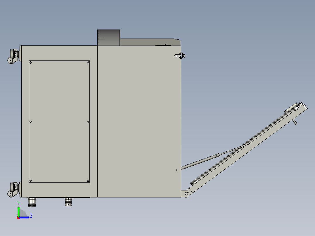 转笼式清洗烘干机左视图