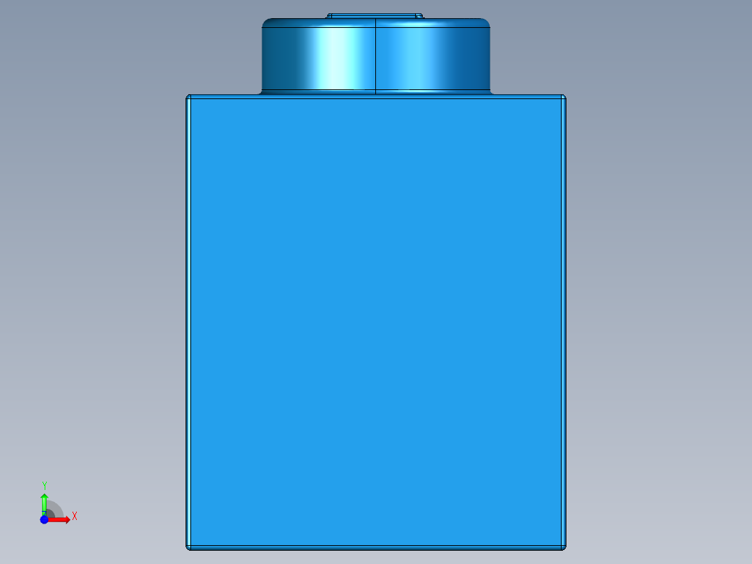 乐高套装 4421基本积木-300523 Bright Blue Brick 1 x 1.STEP前视图