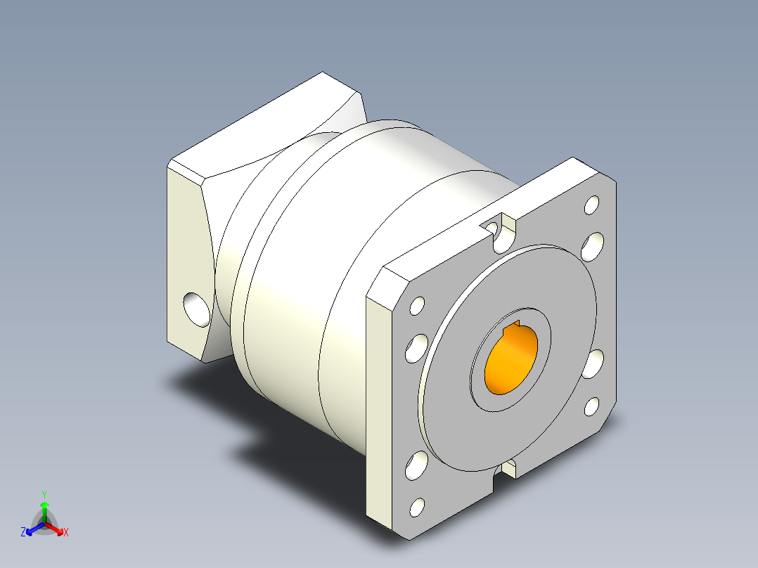 直齿孔PLF160-L1 22-110-145-M8.stp正等轴测图