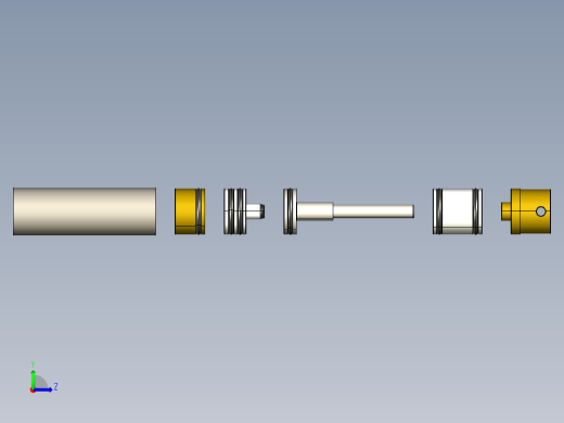 定制气枪 HPA 的 STL左视缩略图