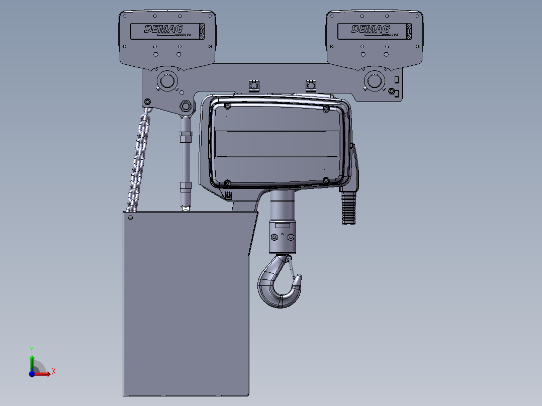 行车吊箱设备前视图