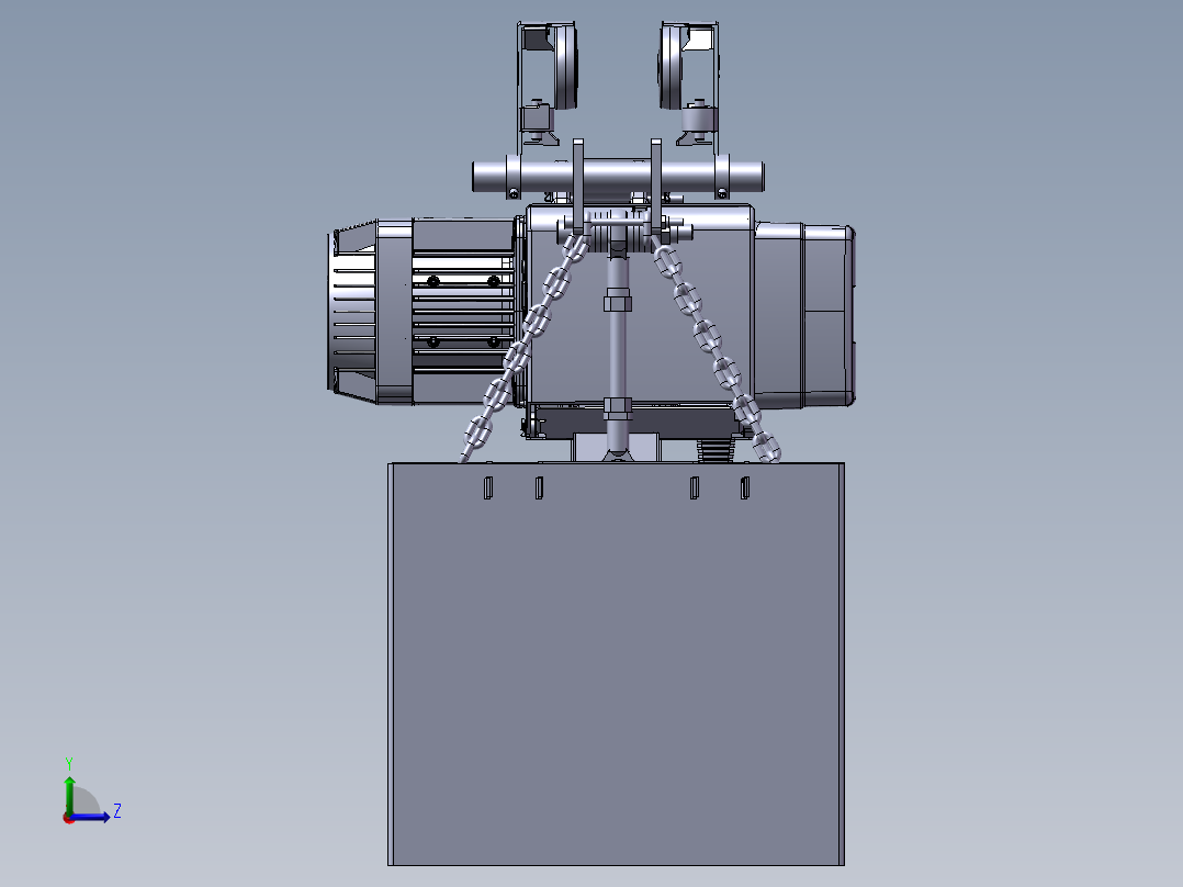 行车吊箱设备左视图