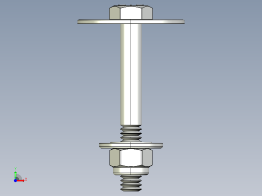 紧固件-STEP 0.2500 Hex Bolt-01前视缩略图