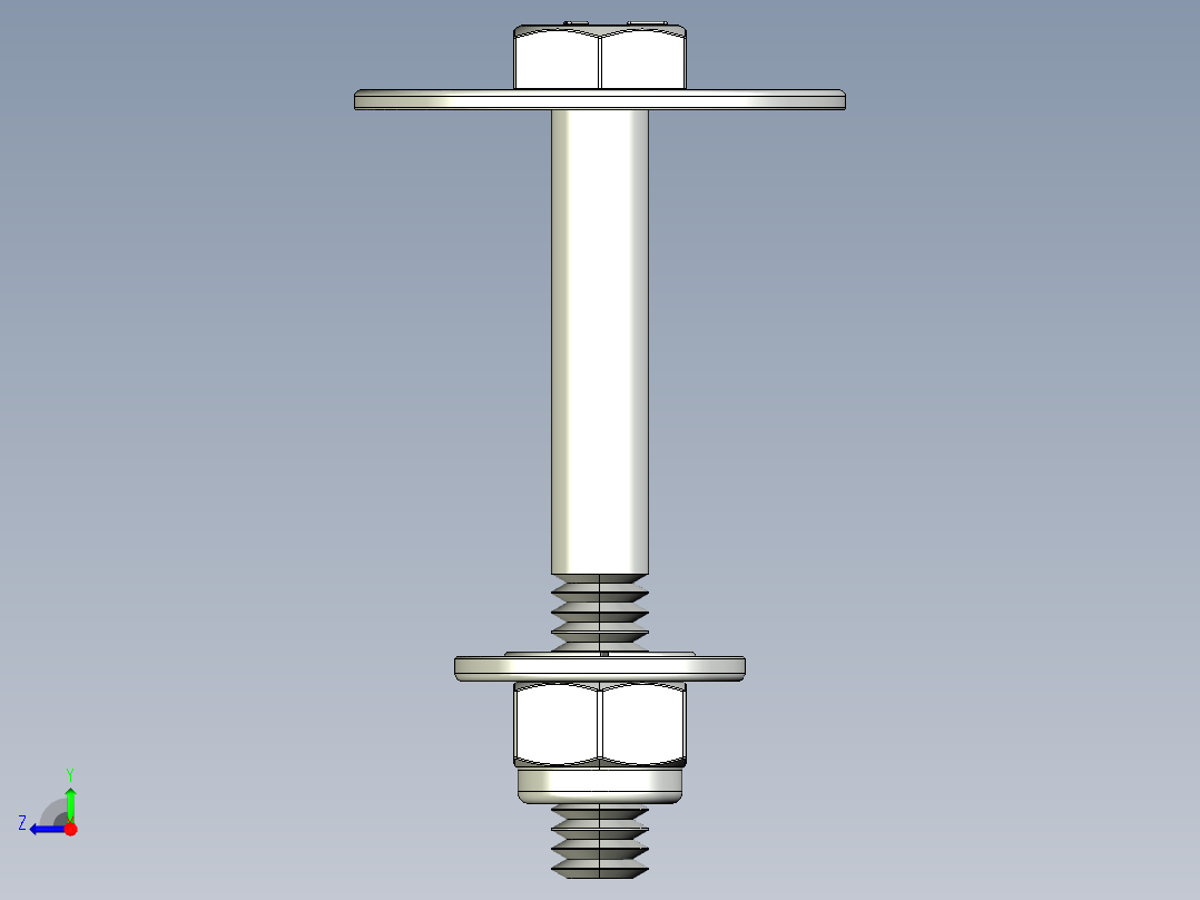 紧固件-STEP 0.2500 Hex Bolt-01右视图
