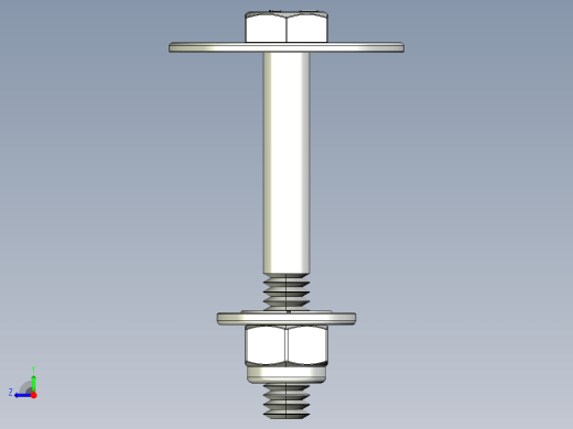 紧固件-STEP 0.2500 Hex Bolt-01右视缩略图