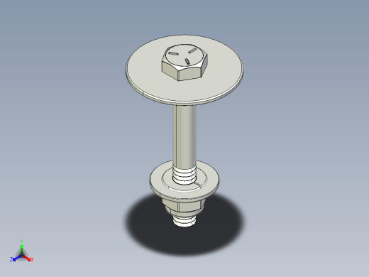 紧固件-STEP 0.2500 Hex Bolt-01正等轴测缩略图