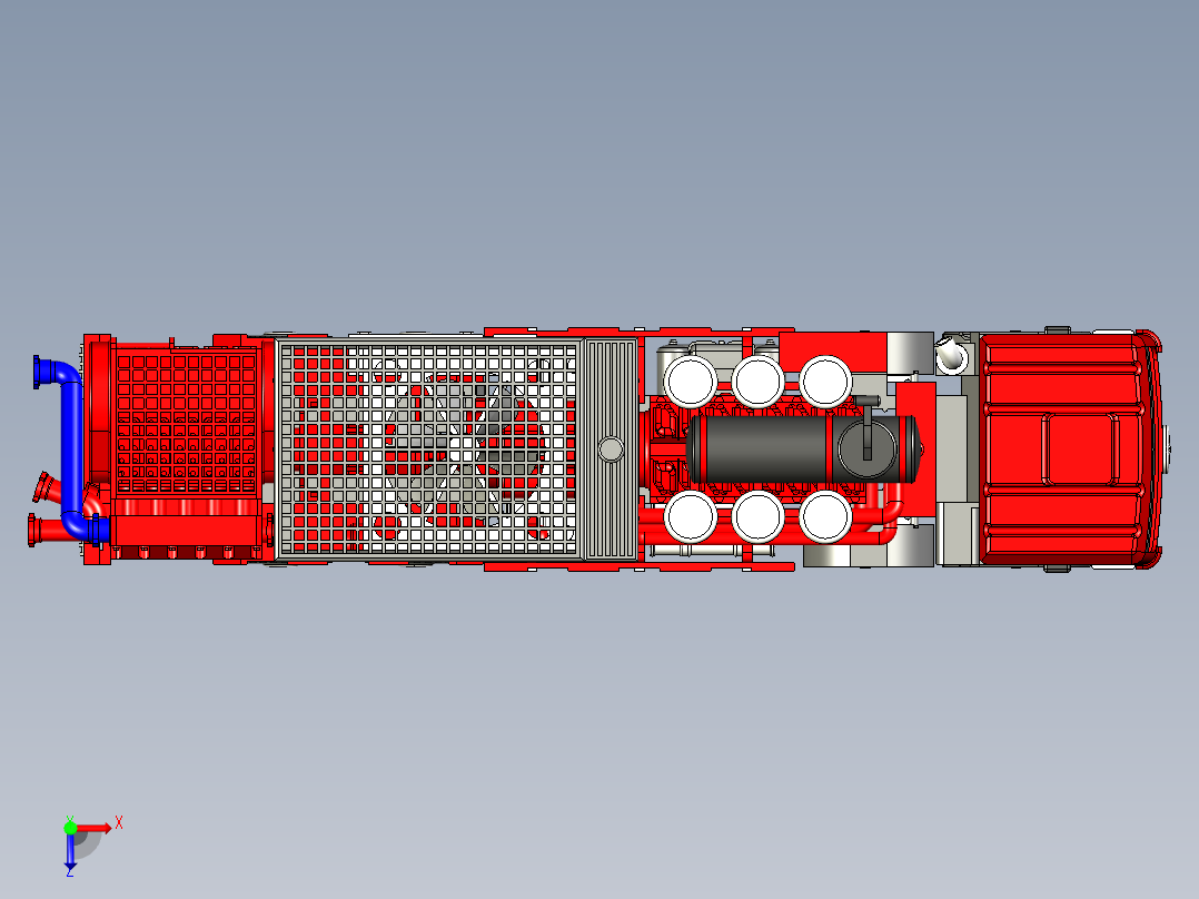 可以打印的2500型压裂车俯视图