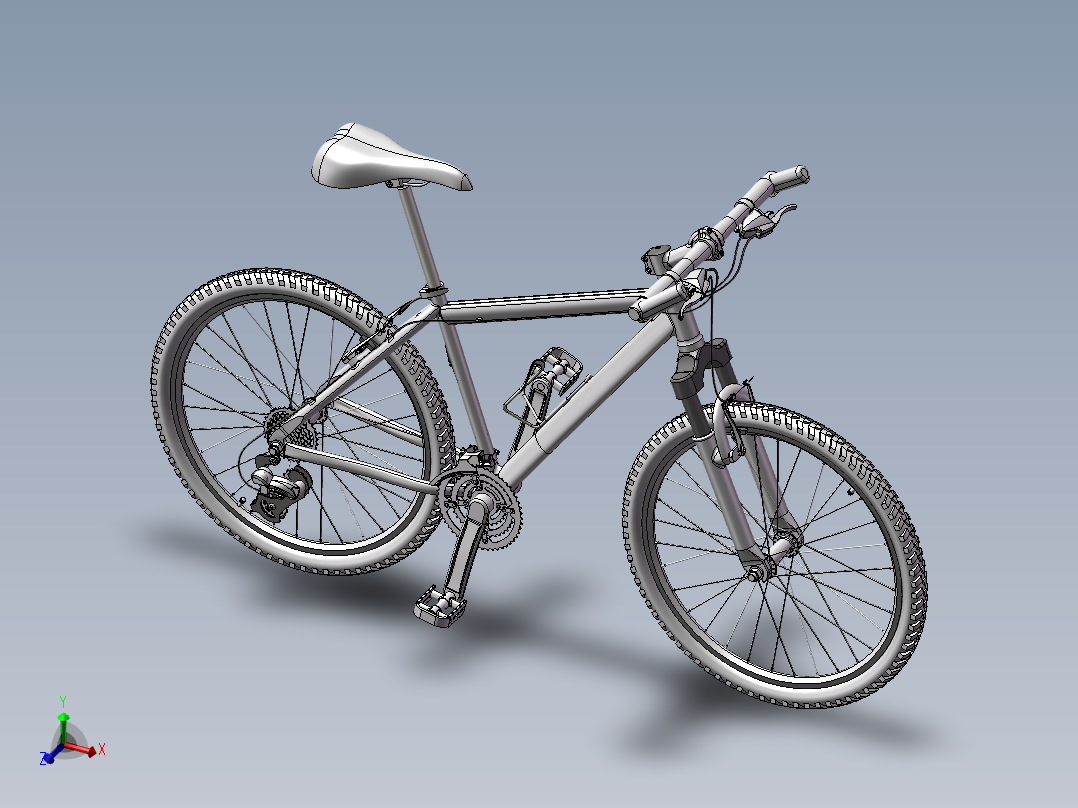 自行车3D模主视图