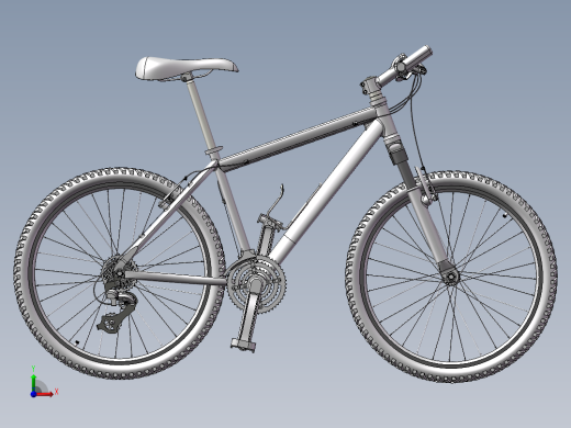 自行车3D模前视缩略图