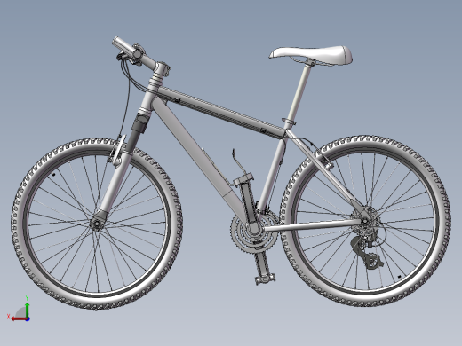 自行车3D模后视缩略图