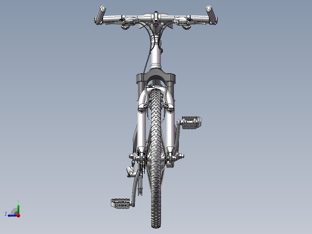 自行车3D模右视图