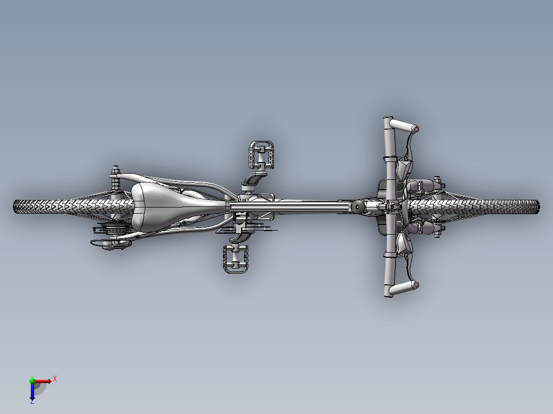 自行车3D模俯视图