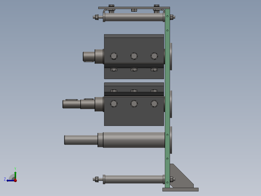 木材破碎机右视图