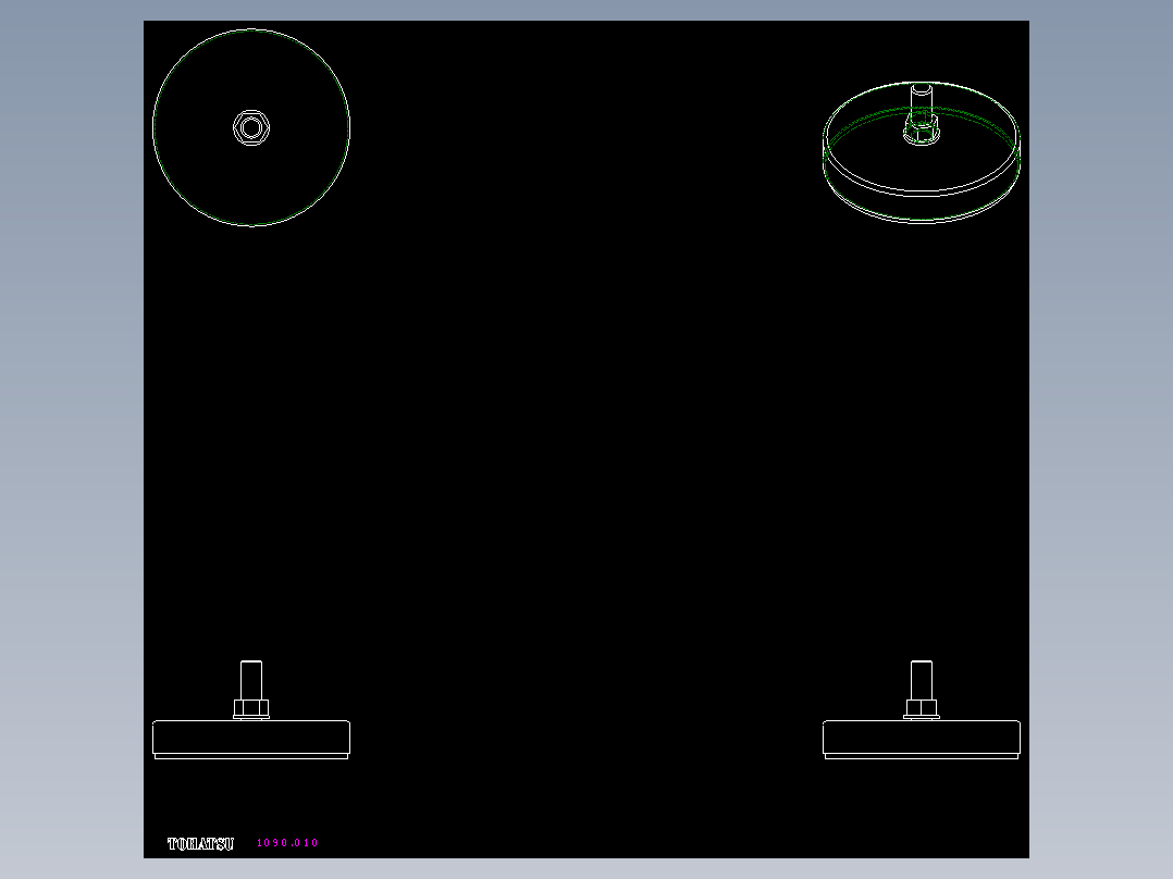 固定腳座1090-2D多系列多零件图纸模型