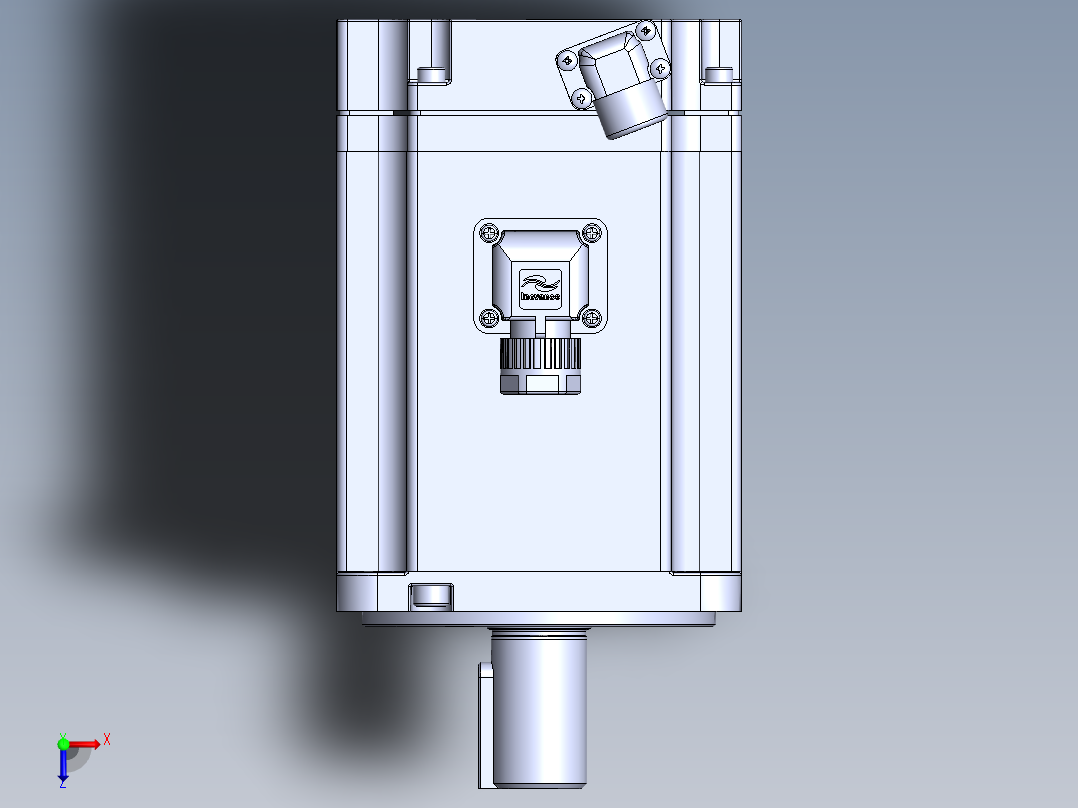 汇川电机（750w中惯量普通）MS1H4-75B30CB-A331Z 外形图俯视图