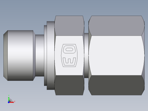 卡套式工业通用硬管接头EO_Swivel_connector_EGE10LMEDCF前视缩略图