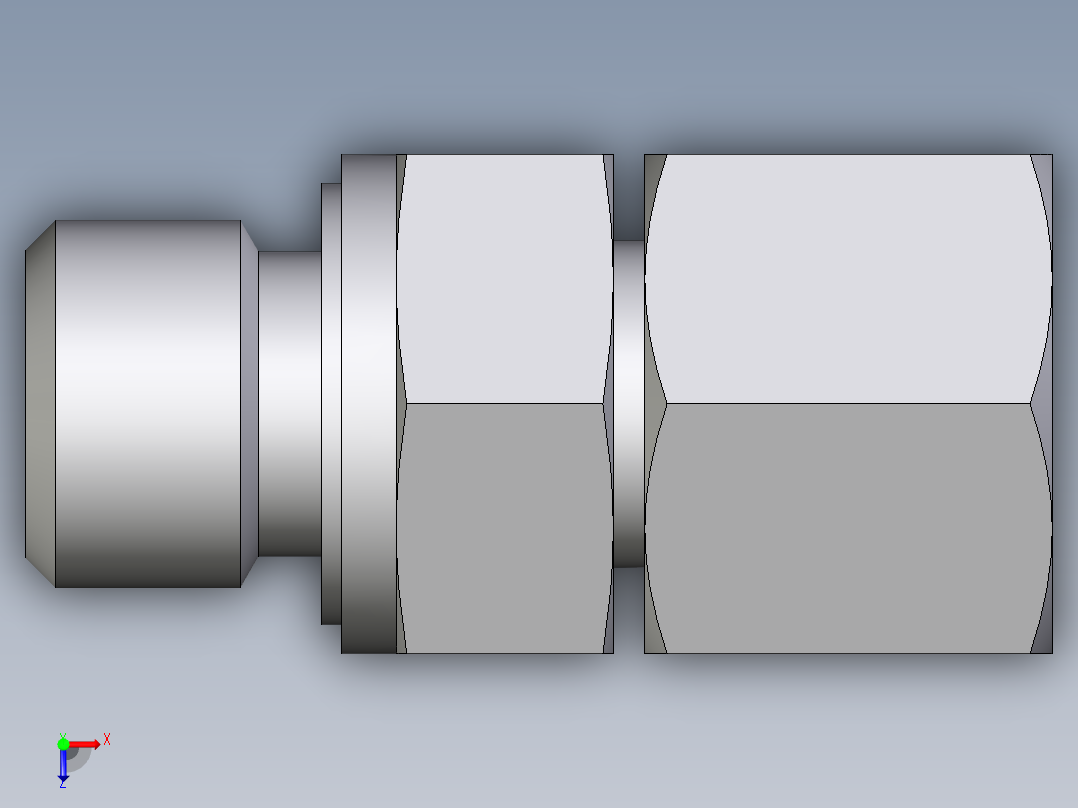 卡套式工业通用硬管接头EO_Swivel_connector_EGE10LMEDCF俯视图