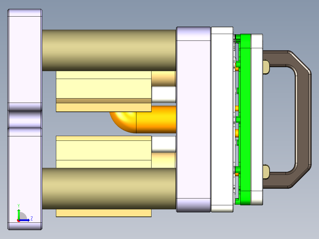 Z581C-笔记本CNC工装夹具三维模型CNC6-0810左视图