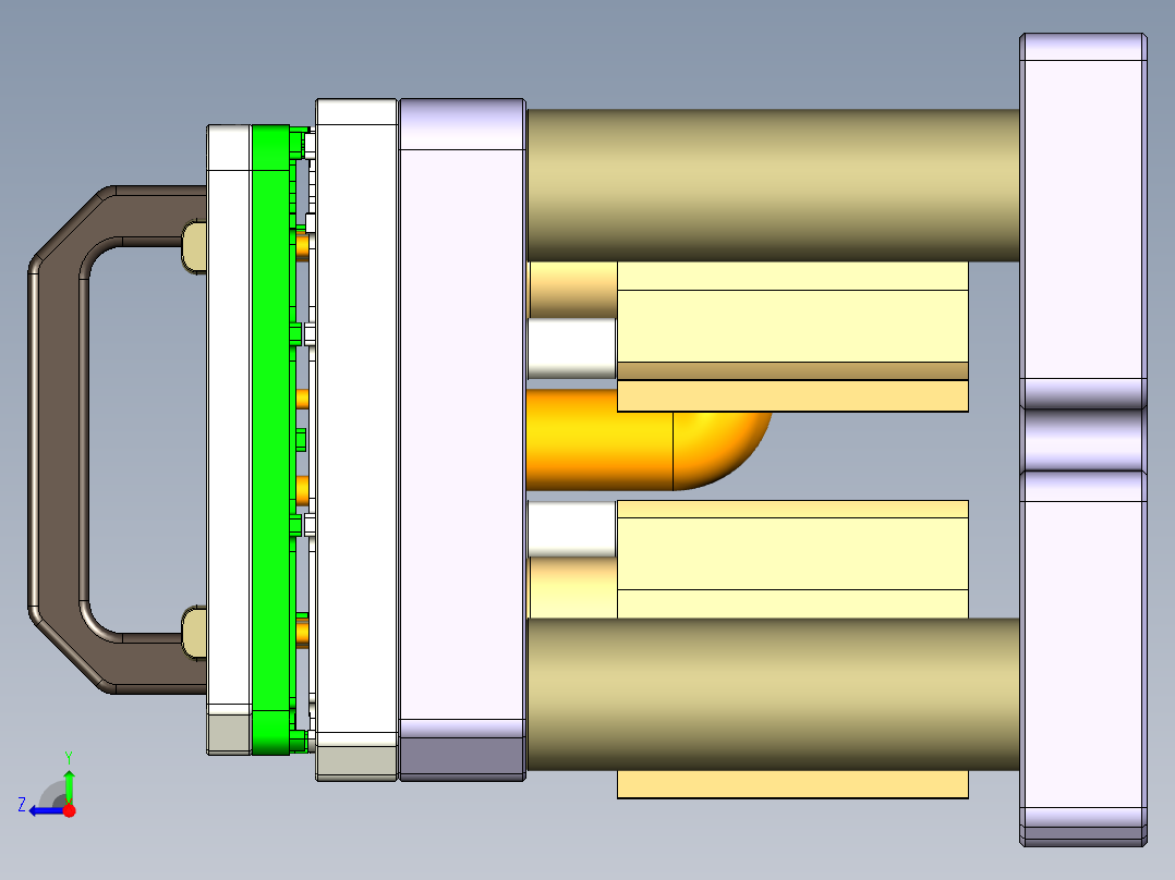 Z581C-笔记本CNC工装夹具三维模型CNC6-0810右视图