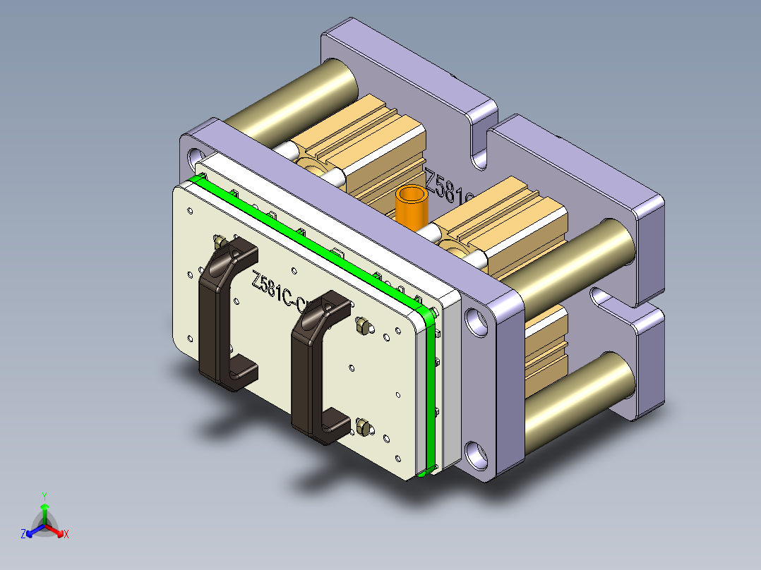 Z581C-笔记本CNC工装夹具三维模型CNC6-0810正等轴测图