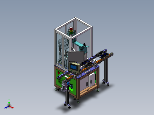机器人自动ccd贴膜机（sw14可编辑+工程图+bom）