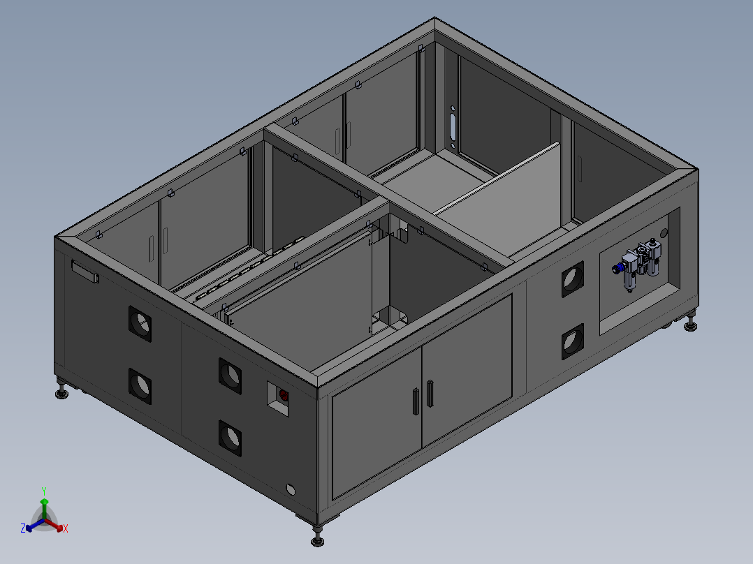 循环贴标机sw20正等轴测图