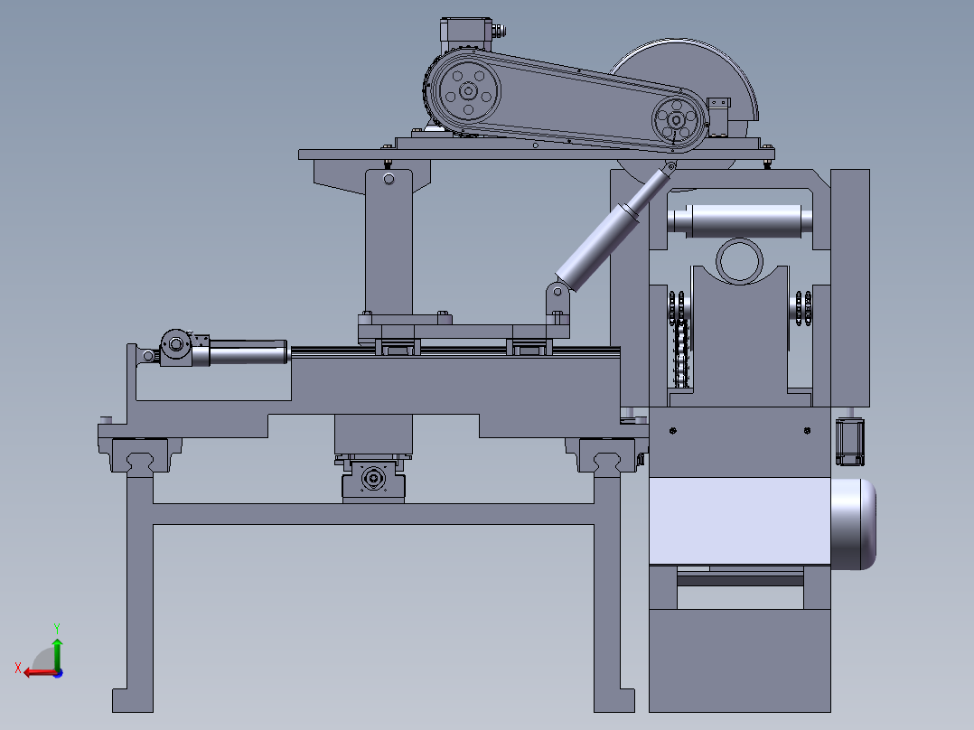 钢管智能切割设计后视图