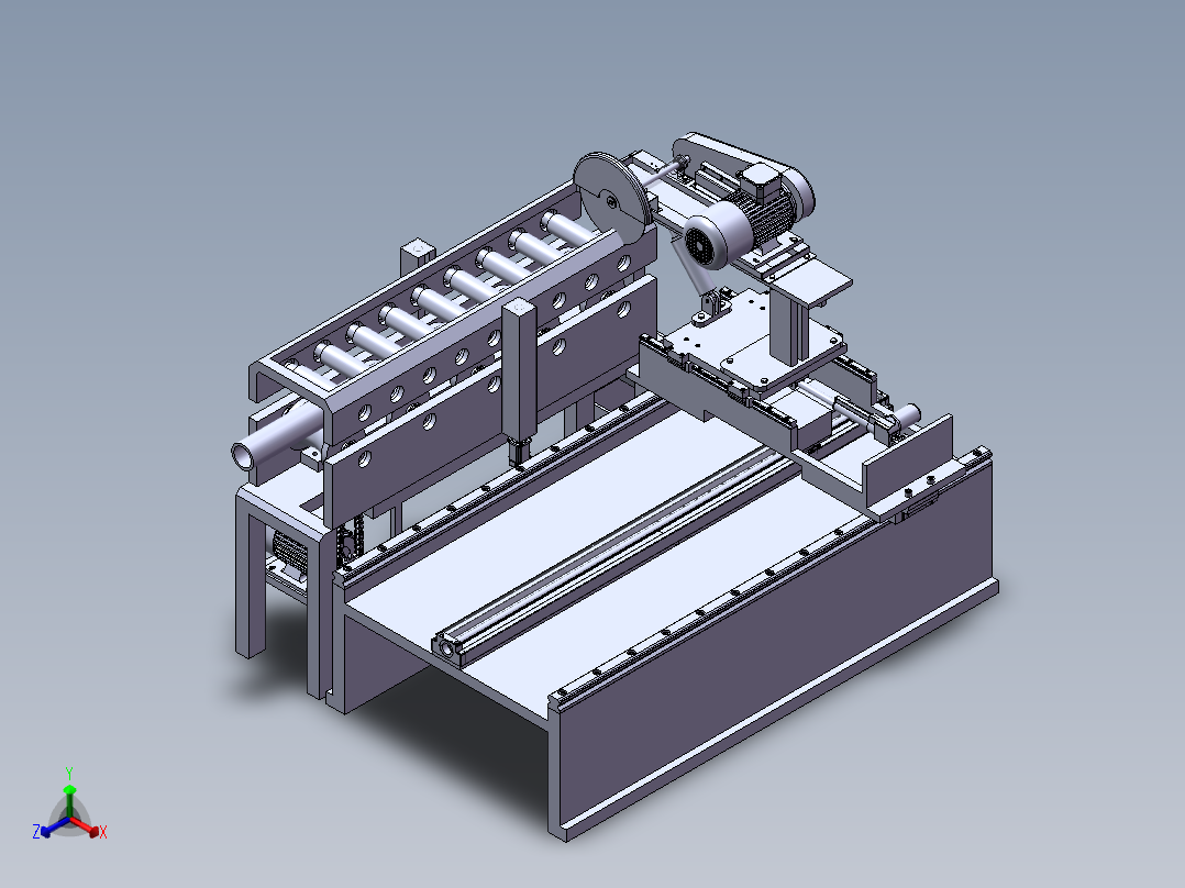 钢管智能切割设计正等轴测图