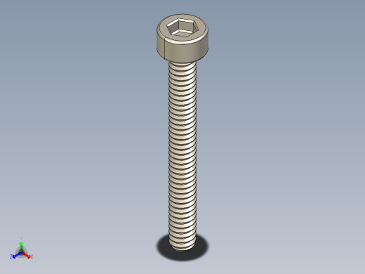 Screw_DIN_912_M1.6x14F_A2.STEP公制内六角螺钉