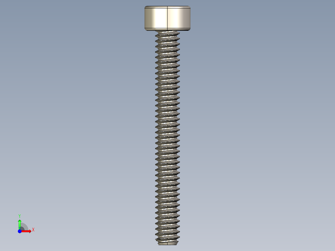 Screw_DIN_912_M1.6x14F_A2.STEP公制内六角螺钉前视图