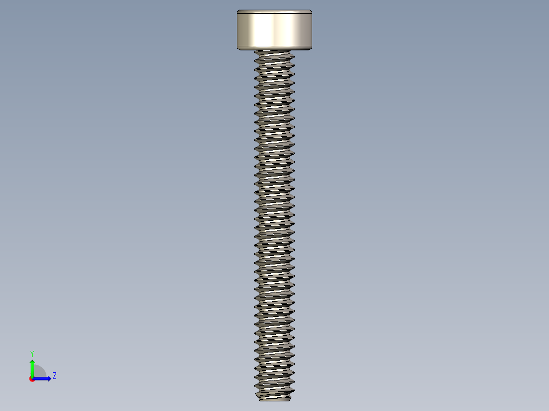 Screw_DIN_912_M1.6x14F_A2.STEP公制内六角螺钉左视图