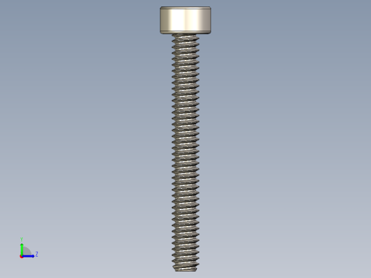 Screw_DIN_912_M1.6x14F_A2.STEP公制内六角螺钉左视缩略图