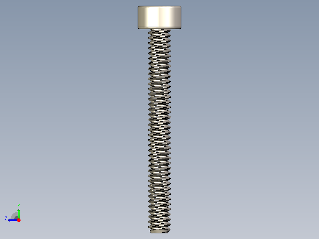 Screw_DIN_912_M1.6x14F_A2.STEP公制内六角螺钉右视图