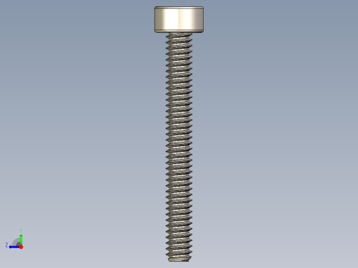Screw_DIN_912_M1.6x14F_A2.STEP公制内六角螺钉右视缩略图