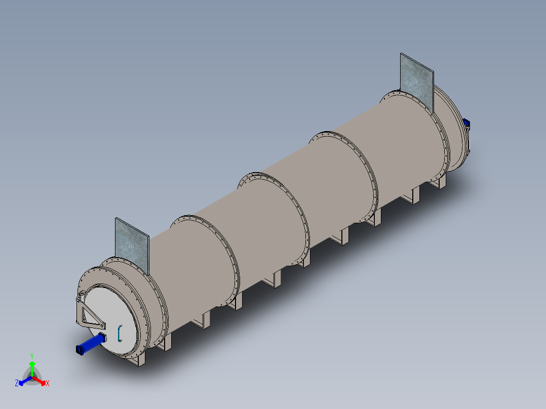 连续式高温纯化炉正等轴测图
